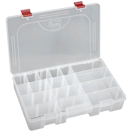 Plano Plano ProLatch StowAway 6-21 Adjustable Compartment Box, 14Wx9-1/8Dx2-13/16H, Clear 2378000